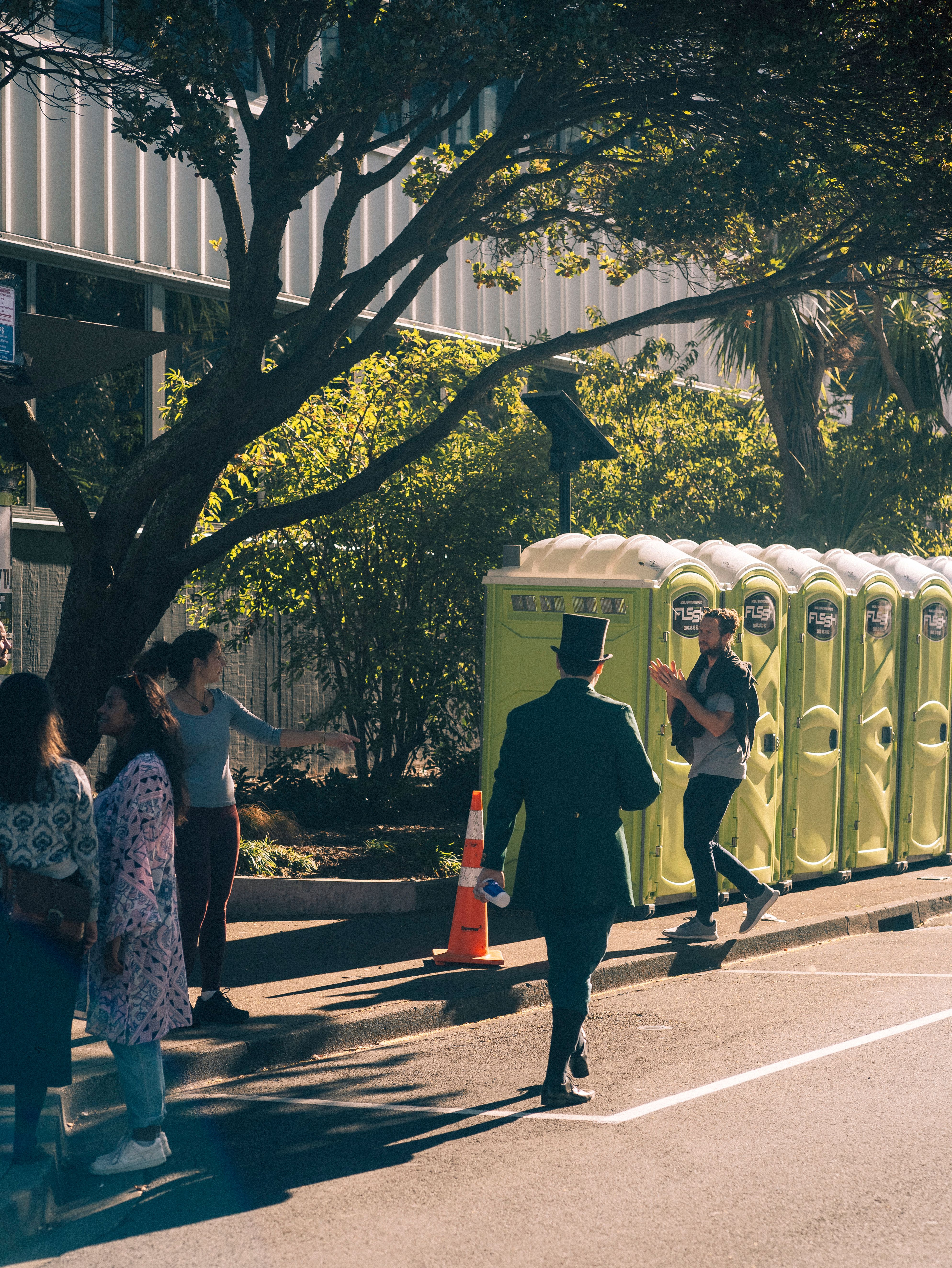 Portable toilets for public spaces